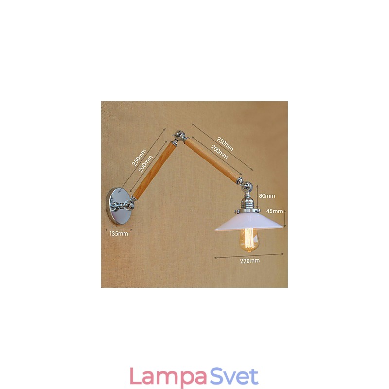 Rustic Lodge Country Chrome funkcia pre hojdacie rameno Ambient Light Swing Arm