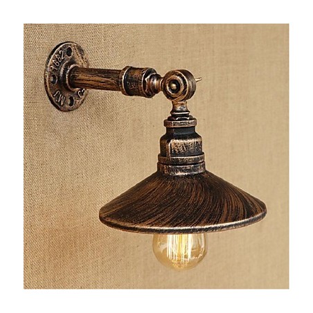 Nástenná nástenná lampa z vodnej fajky v industriálnom štýle Svetlohnedá Staroveká Nástenná nástenná lampa z vodnej fajky v industriálnom štýle Svetlohnedá Staroveká