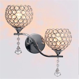 Moderná minimalistická krištáľová nástenná lampa do chodby do obývačky