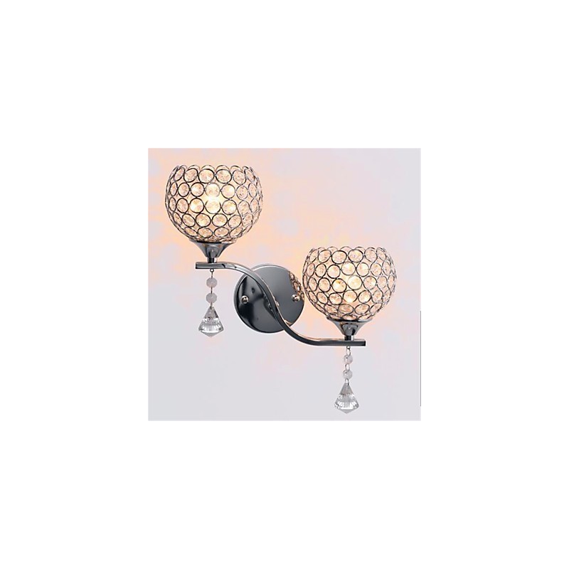 Moderná minimalistická krištáľová nástenná lampa do chodby do obývačky