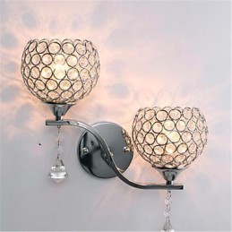 Moderná minimalistická krištáľová nástenná lampa do chodby do obývačky