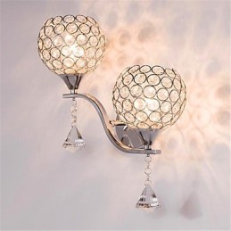Moderná minimalistická krištáľová nástenná lampa do chodby do obývačky