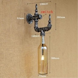 Strieborná funkcia Rustic Lodge pre nástenné svietidlo s okolitým svetlom