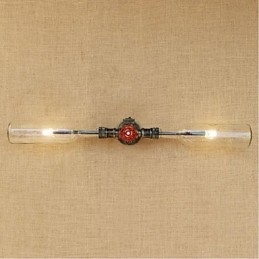 Retro Industry Wind Designer Nástenná lampa na fľašu s vodou Svetlosivá