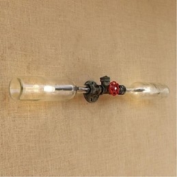 Retro Industry Wind Designer Nástenná lampa na fľašu s vodou Svetlosivá