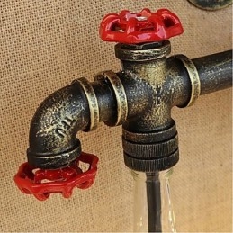 Nástenná lampa na fľašu s vodou Svetlosivá