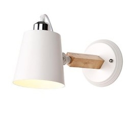 Vintage Drevo Kov v štýle Art Deco Rustikálne nástenné svietidlo Obývacia izba Jedáleň Predsieň Nástenná lampa Čierna Biela Voliteľné