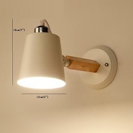 Vintage Drevo Kov v štýle Art Deco Rustikálne nástenné svietidlo Obývacia izba Jedáleň Predsieň Nástenná lampa Čierna Biela Voliteľné