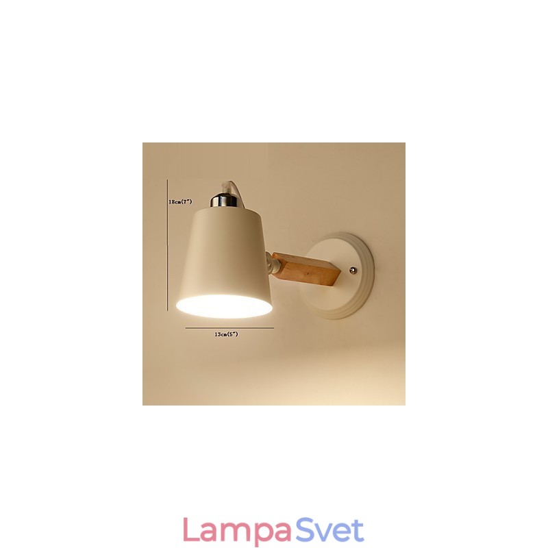 Vintage Drevo Kov v štýle Art Deco Rustikálne nástenné svietidlo Obývacia izba Jedáleň Predsieň Nástenná lampa Čierna Biela Voliteľné