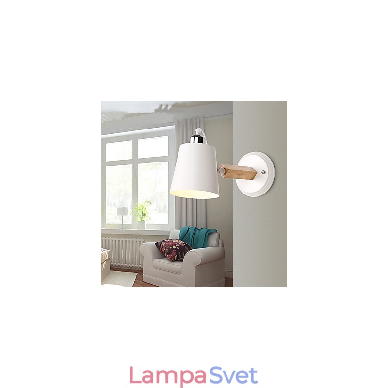 Vintage Drevo Kov v štýle Art Deco Rustikálne nástenné svietidlo Obývacia izba Jedáleň Predsieň Nástenná lampa Čierna Biela Voliteľné