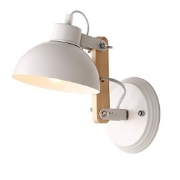 Vintage Drevo Kov v štýle Art Deco Rustikálne nástenné svietidlo Obývacia izba Jedáleň Predsieň Nástenná lampa Čierna Biela Voliteľné