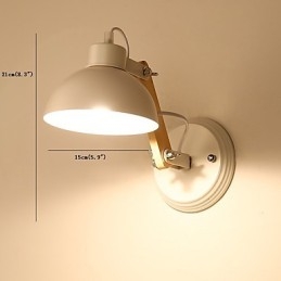 Vintage Drevo Kov v štýle Art Deco Rustikálne nástenné svietidlo Obývacia izba Jedáleň Predsieň Nástenná lampa Čierna Biela Voliteľné