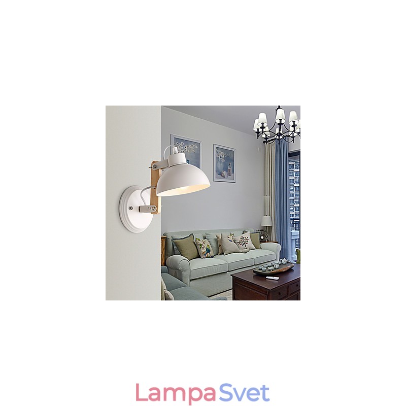Vintage Drevo Kov v štýle Art Deco Rustikálne nástenné svietidlo Obývacia izba Jedáleň Predsieň Nástenná lampa Čierna Biela Voliteľné