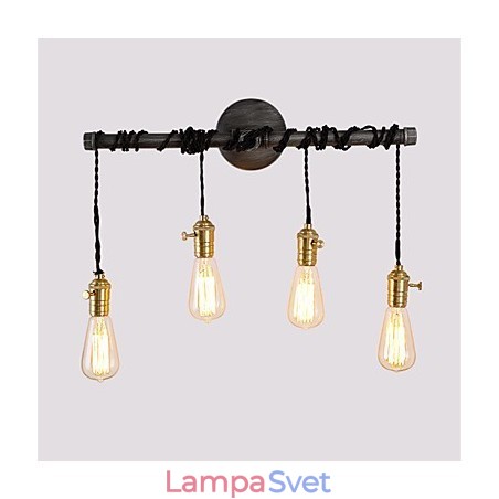 Vintage Industrial Pipe Nástenné svietidlá s vypínačom Kreatívne svetlá Reštaurácia Kaviareň Bar Dekoračné osvetlenie So 4 svetlom maľovanými povrchmi