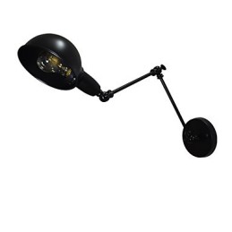 Železná nástenná lampa skladacia čierna jednoduchá retro nástenná lampa dekoratívna nástenná lampa európskeho štýlu s jednou hlavou