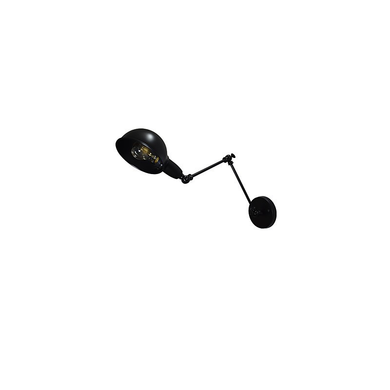 Železná nástenná lampa skladacia čierna jednoduchá retro nástenná lampa dekoratívna nástenná lampa európskeho štýlu s jednou hlavou