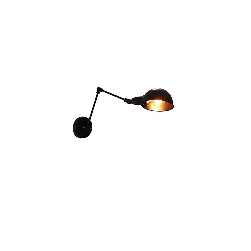 Železná nástenná lampa skladacia čierna jednoduchá retro nástenná lampa dekoratívna nástenná lampa európskeho štýlu s jednou hlavou