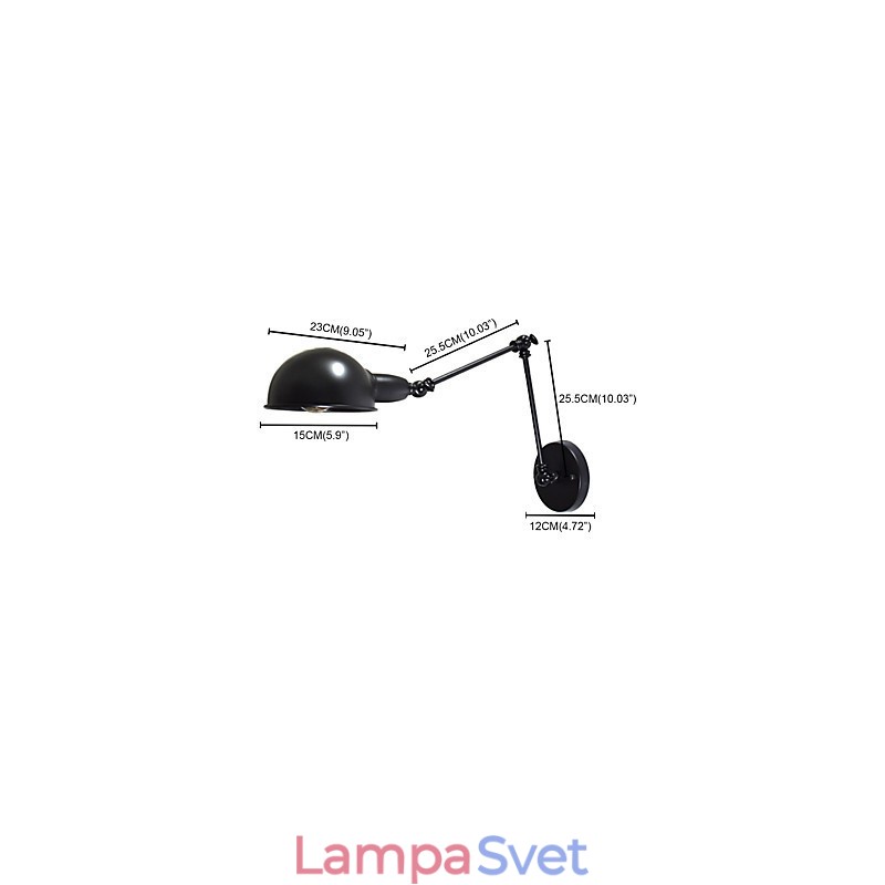 Buzz Skladacia nástenná železná nástenná lampa Dumb Black Lightsaber Lamp On Wall Európsky štýl v americkom štýle
