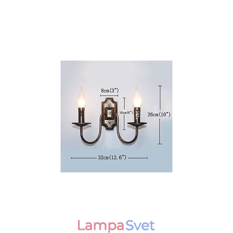 Retro jednoduchá nástenná lampa Chodba Predsieň Dvojitá hlavová lampa Spálňa Obývacia izba Nástenná lampa