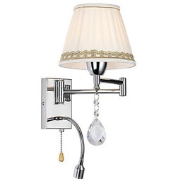 Modern Contemporary Rustic Lodge Funkcia moderného súčasného vidieckeho chrómu pre krištáľovú nástennú lampu s hojdacím ramenom