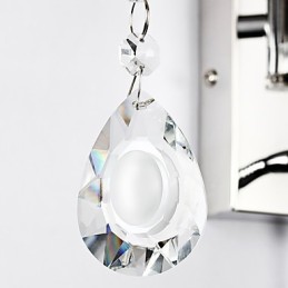 Modern Contemporary Rustic Lodge Funkcia moderného súčasného vidieckeho chrómu pre krištáľovú nástennú lampu s hojdacím ramenom