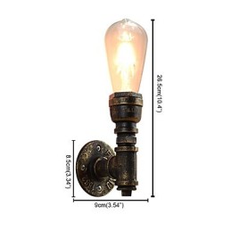 Nástenné svietidlo Nástenné svietniky Nástenné železo Nástenná lampa Dumb Black Lightsaber Lamp On Wall