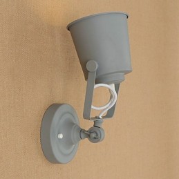 Maľovaná oceľová nástenná lampa Dumb Black Americká káva Dekorácia Retro nástenná lampa Svetelný meč na stene