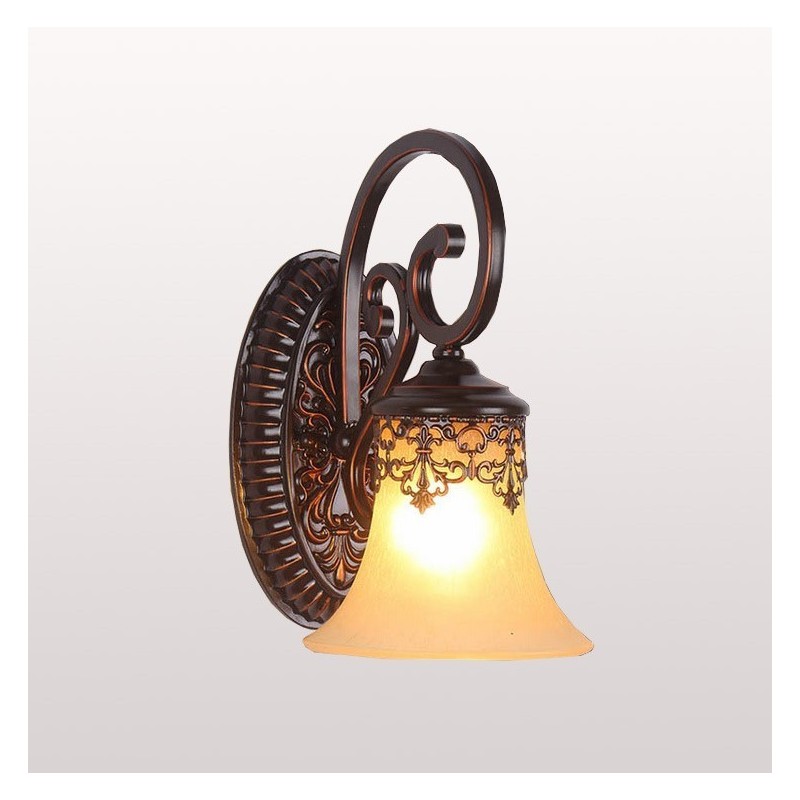 Nástenná lampa do hotelovej haly Spálňa Európska nástenná lampa Kreatívna dekorácia lampy do obývacej izby Retro nástenná lampa do chodby