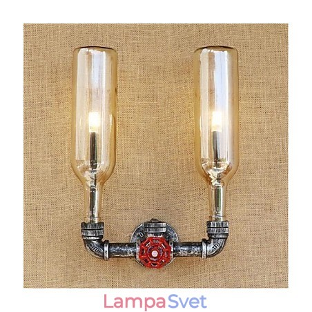 Retro Priemyselný Spínač vetra Nástenná lampa Fľaša na vodu Nástenná lampa Jantárová Retro Priemyselný Spínač vetra Nástenná lampa Fľaša na vodu Nástenná lampa Jantárová
