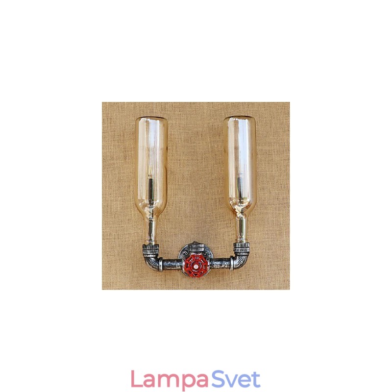 Retro Priemyselný Spínač vetra Nástenná lampa Fľaša na vodu Nástenná lampa Jantárová
