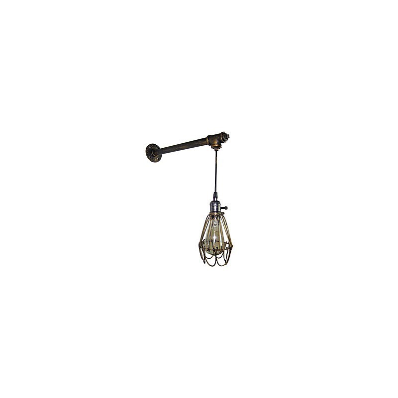 Podkrovné vintage nástenné svietidlá s vypínačom Industrial Edison Fashion Simplicity Wall Sconce Metal Base Cap