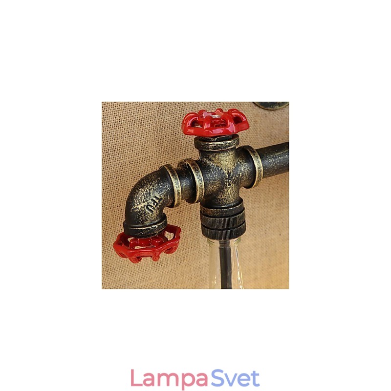 Retro priemyselný spínač vetra Nástenná lampa na fľašu s vodou Svetlomodrá
