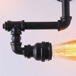 3 hlavy Vintage Industrial Pipe Nástenné svetlá Čierne kreatívne svetlá Reštaurácia Kaviareň Bar Dekoračné osvetlenie