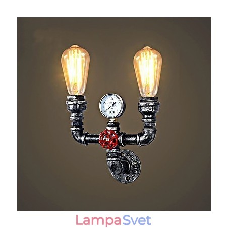 2 hlavy Vintage priemyselné kovové nástenné svietidlá Reštaurácia Kaviareň Bar Dekoračné osvetlenie