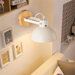 Vintage Drevo Kov v štýle Art Deco Rustikálne nástenné svietidlo Obývacia izba Jedáleň Predsieň Nástenná lampa Čierna Biela Voliteľné