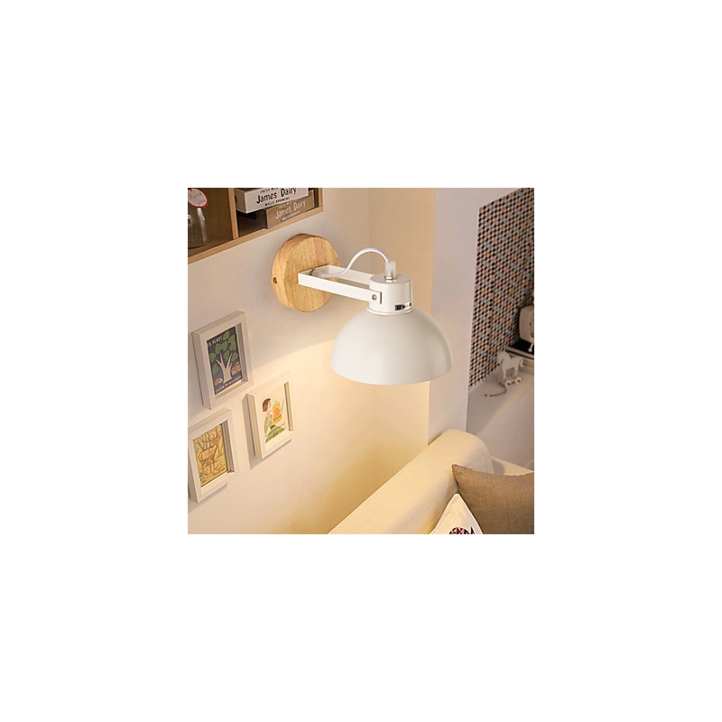 Vintage Drevo Kov v štýle Art Deco Rustikálne nástenné svietidlo Obývacia izba Jedáleň Predsieň Nástenná lampa Čierna Biela Voliteľné