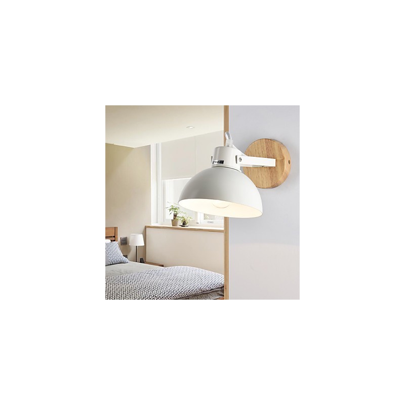 Vintage Drevo Kov v štýle Art Deco Rustikálne nástenné svietidlo Obývacia izba Jedáleň Predsieň Nástenná lampa Čierna Biela Voliteľné