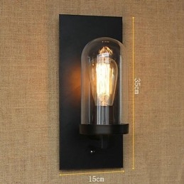 Kreatívny moderný minimalistický Reštaurácia Bar Schody do americkej vidieckej uličky Edison nástenná lampa s jedným svetlom sklo