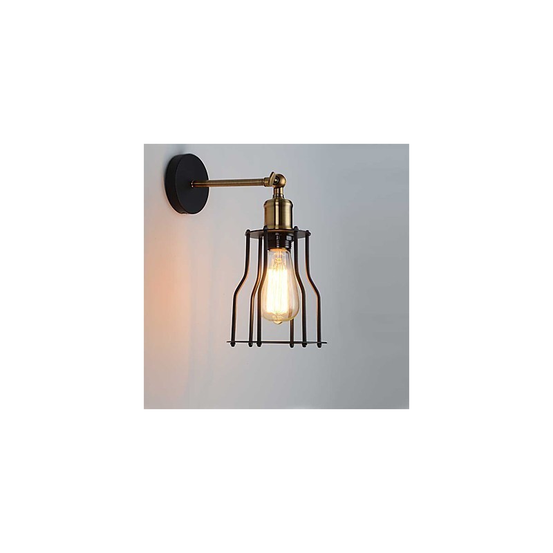 Podkrovné vintage nástenné svietidlá Industrial Edison Fashion Simplicity Wall Sconces Kovová základná šiltovka