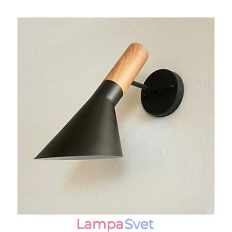 Moderná jednoduchá nástenná lampa do obývačky z tepaného železa v imitácii dreva Moderná jednoduchá nástenná lampa do obývačky z tepaného železa v imitácii dreva