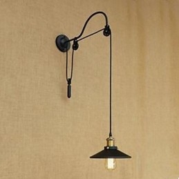 Zdvíhacia nástenná lampa do jedálne s nastaviteľnou dĺžkou závitu Retro Kreatívny charakter Spálňová nástenná lampa Žehlička