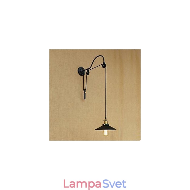 Zdvíhacia nástenná lampa do jedálne s nastaviteľnou dĺžkou závitu Retro Kreatívny charakter Spálňová nástenná lampa Žehlička