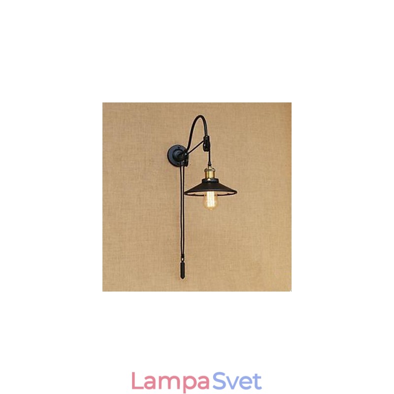 Zdvíhacia nástenná lampa do jedálne s nastaviteľnou dĺžkou závitu Retro Kreatívny charakter Spálňová nástenná lampa Žehlička