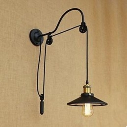 Zdvíhacia nástenná lampa do jedálne s nastaviteľnou dĺžkou závitu Retro Kreatívny charakter Spálňová nástenná lampa Žehlička