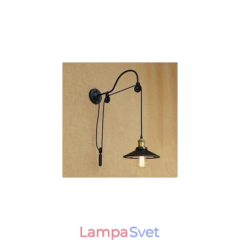 Zdvíhacia nástenná lampa do jedálne s nastaviteľnou dĺžkou závitu Retro Kreatívny charakter Spálňová nástenná lampa Žehlička