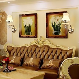 Moderná súčasná galvanicky pokovovaná funkcia pre nástenné svietidlo s okolitým krištáľovým svetlom