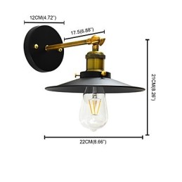 Farba Single Wall Iron Wall Lamp Dumb Black Lightsaber Lamp On Wall