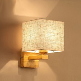 Minimalistická stolová lampa z masívneho dreva Nočná stolová lampa
