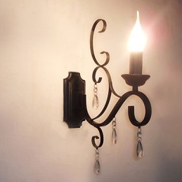 Lampa s krištáľovou sviečkou Žehlička Kreatívna osobnosť Chodba Dekorácia Schodisko Nočná lampa Nástenná lampa