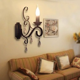 Lampa s krištáľovou sviečkou Žehlička Kreatívna osobnosť Chodba Dekorácia Schodisko Nočná lampa Nástenná lampa